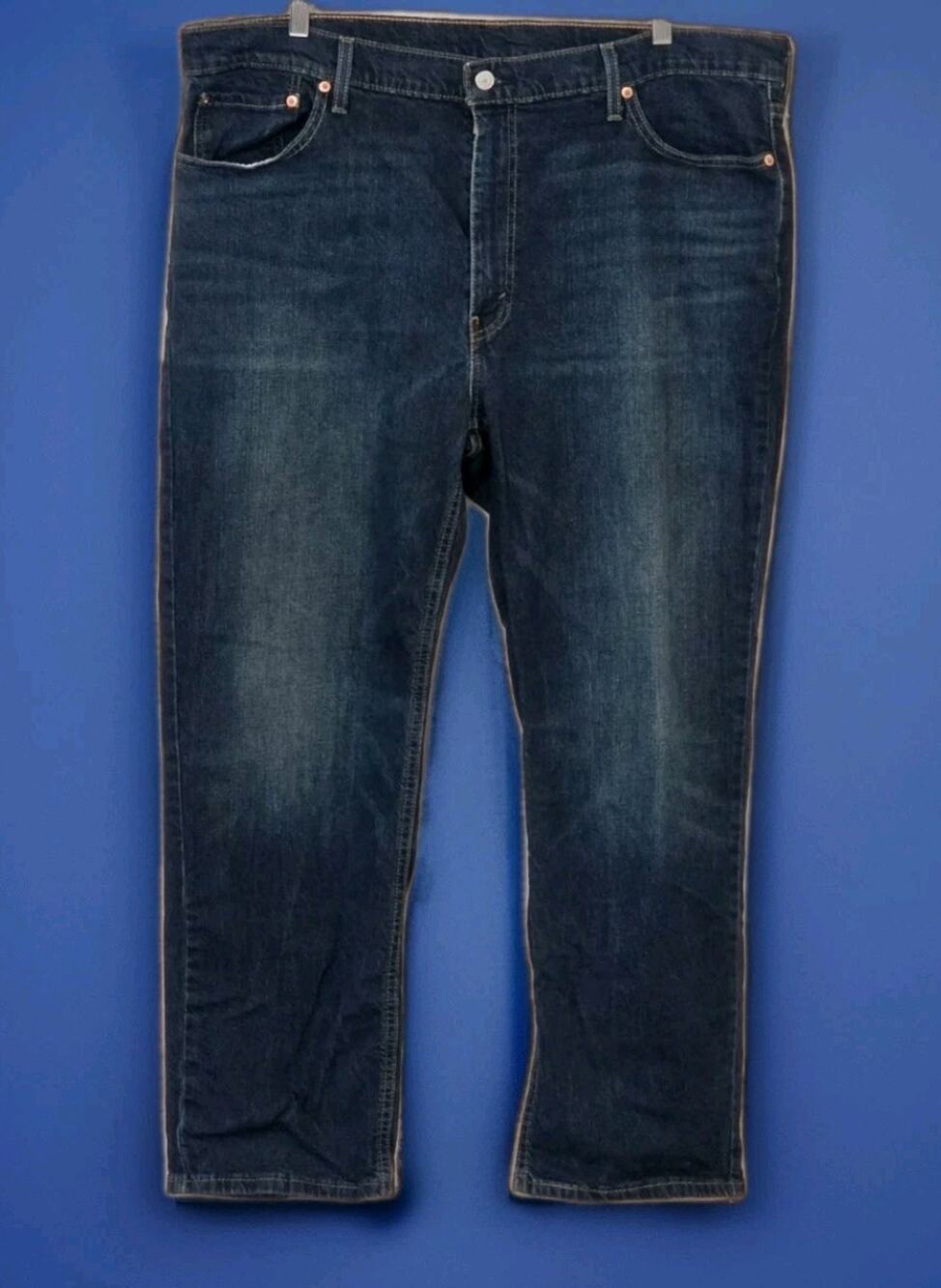 Levi's 541 Jeans Men’s 42x30 Athletic TaperFit Stretch DarkWash Denim Distressed